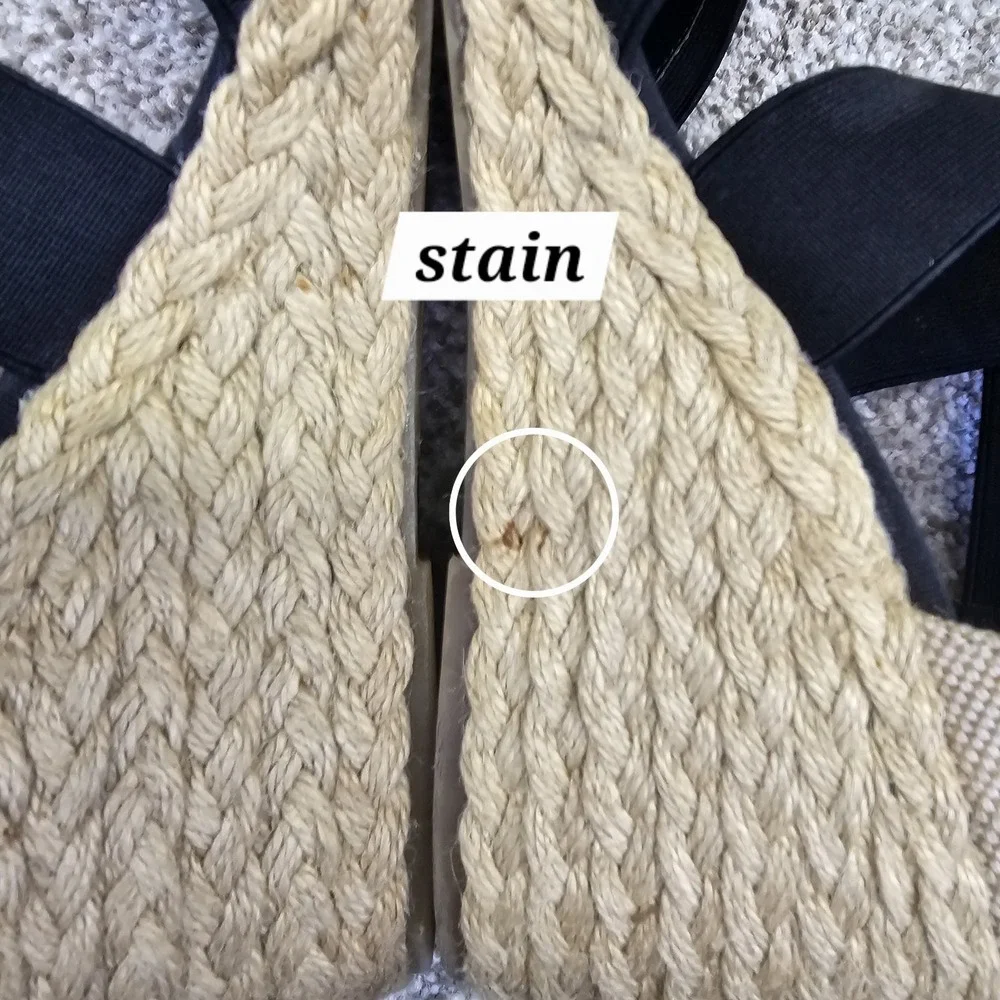 Lauren Ralph Lauren Charla‎ Espadrille Elastic Closed Toe Navy Wedge Sz 10B
